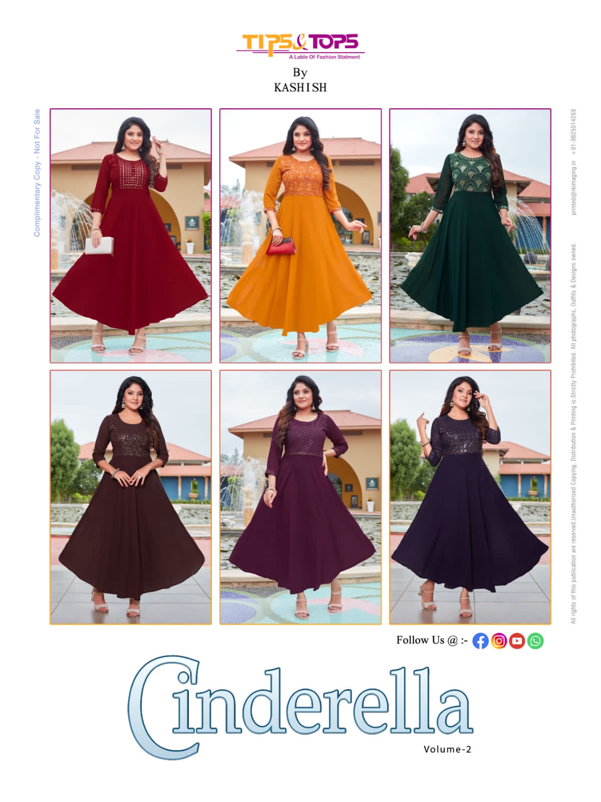 CINDRELLA 2 Fancy Designer Festive Wear Anrkali Kurtis Collection